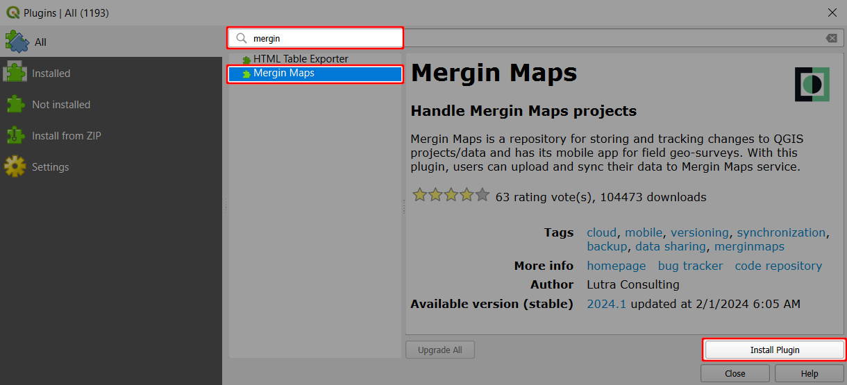 Mergin Maps Plugin Installation